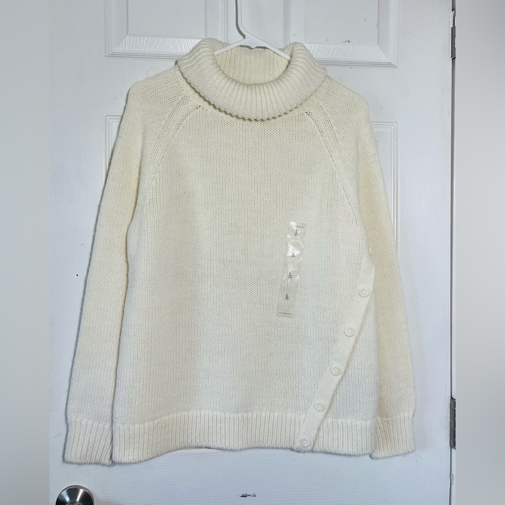 New‎ Tommy Hilfiger Chunky Cable Knit Turtleneck Women’s Sweater Sz L/G